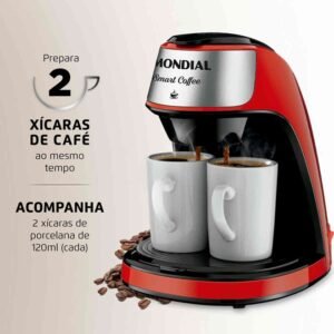 Cafeteira Smart Coffee Vermelha mais 2 xícaras - Mondial