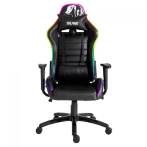 Cadeira Gamer Snake Coral RGB Led Preta - 580