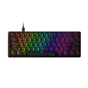 Teclado Mecânico Gamer Compacto USB RGB HyperX Alloy Origins 60 Anti-Ghosting HKBO1S-RB-US/G Preto