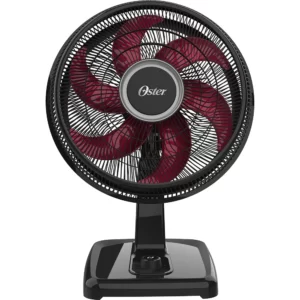 Ventilador Oster OVTR481 Hélice com 6 Pás 5 Velocidades 1400W Vermelho e Preto